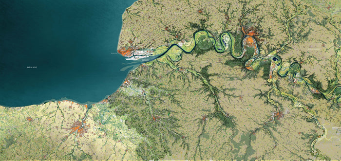 Vallée de la Seine en Normandie, axe pétrochimique entre Le Havre et Rouen