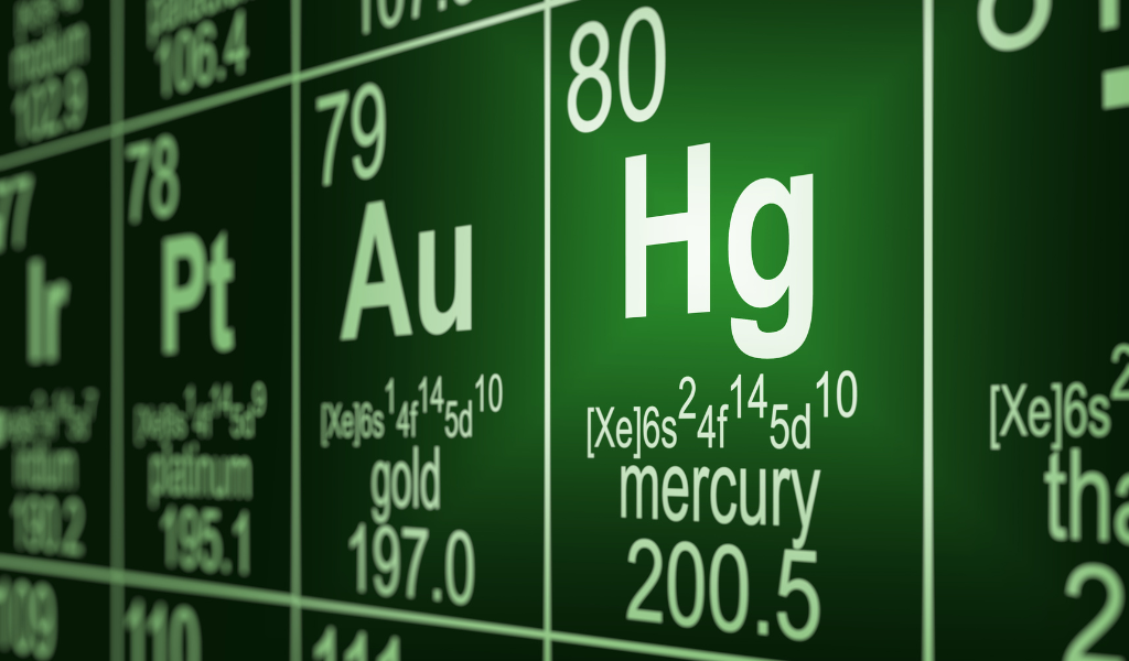 Pollution Mercure tableau periodique