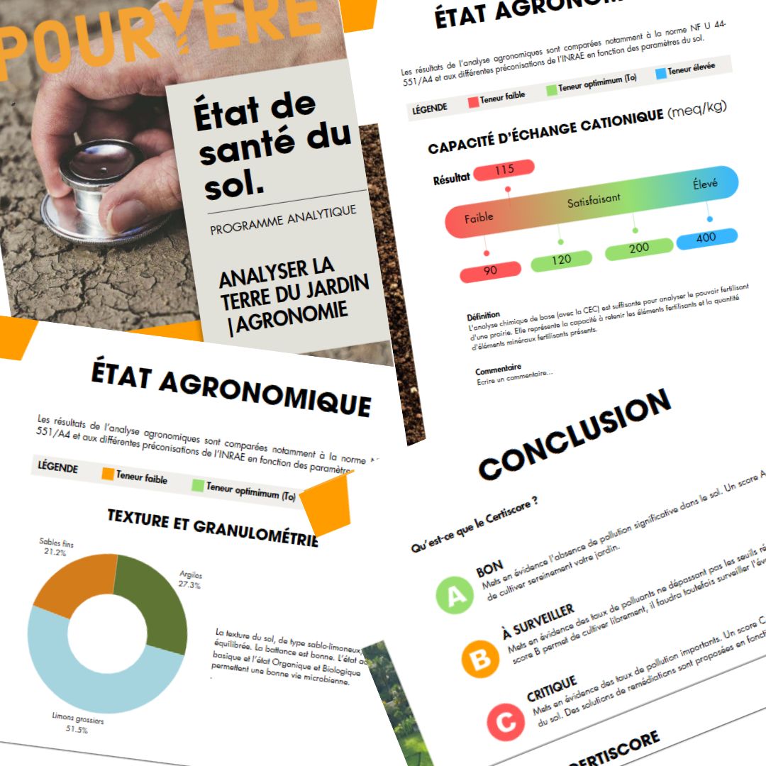AGROKIT : Analyse agronomique du sol - Pouryère